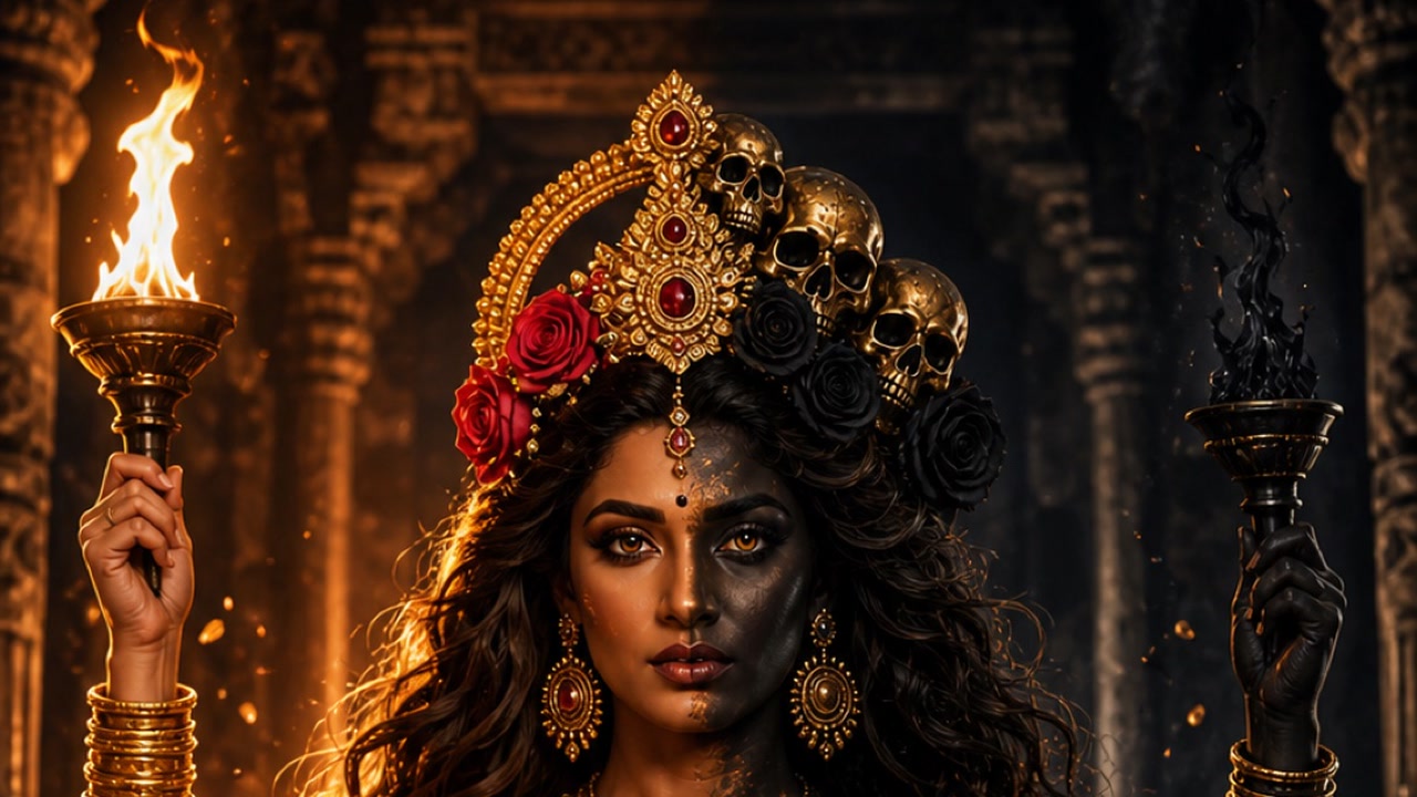 Conjoined benevolent life-giver and sovereign dark goddess from MYTHOS
